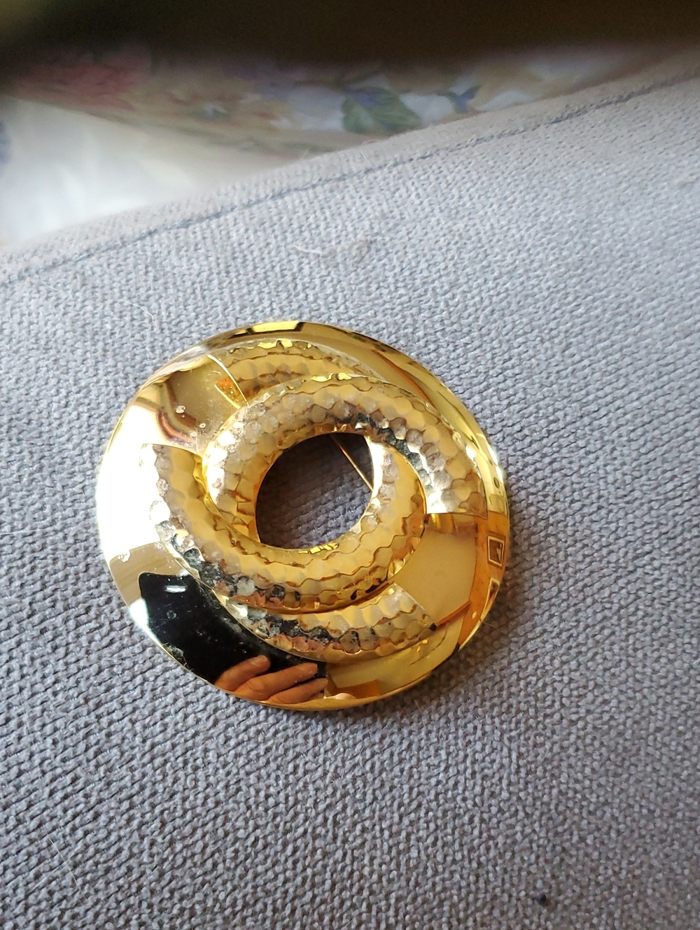 Gold Decorative Round Metal Accent